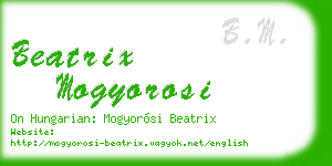 beatrix mogyorosi business card